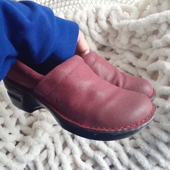 Born Concept BOC Red Patent Leather Loafer Clog F784 - Picture 3 of 10